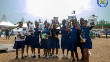 Fatima Maada Bio Distributes Free Sanitary Pads to School Girls in Port Loko